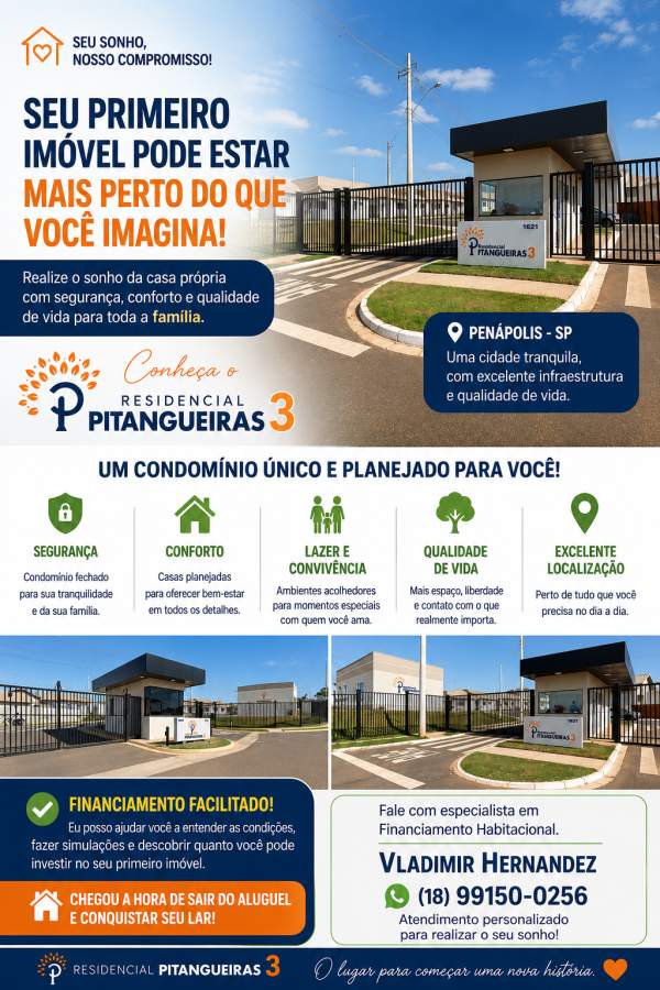 Casa em Condom&iacute;nio para Venda na cidade de Pen&aacute;polis no bairro Residencial Mais Solar Pen&aacute;polis II